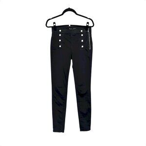 Karen Millen High-Waisted Button Front Skinny Jeans